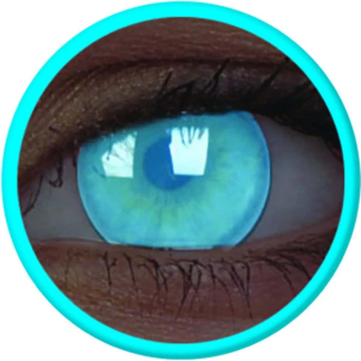ColourVue Crazy šošovky UV svietiace -  Electric Blue (2 ks ročné) - nedioptrické, dopredaj