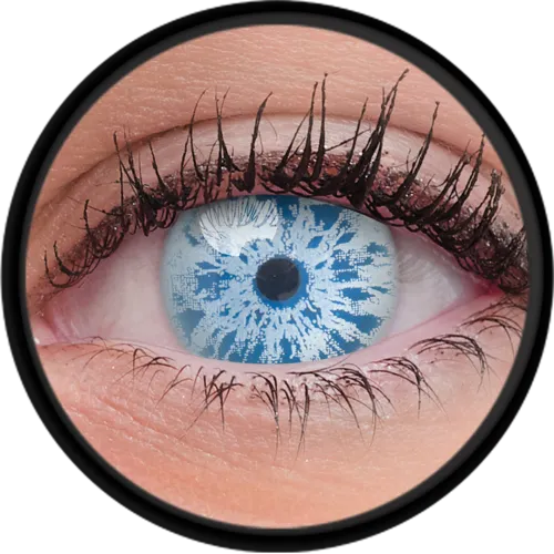 ColourVue Crazy šošovky UV svietiace - Glow Ice Blue (2 ks trojmesačné) - nedioptrické