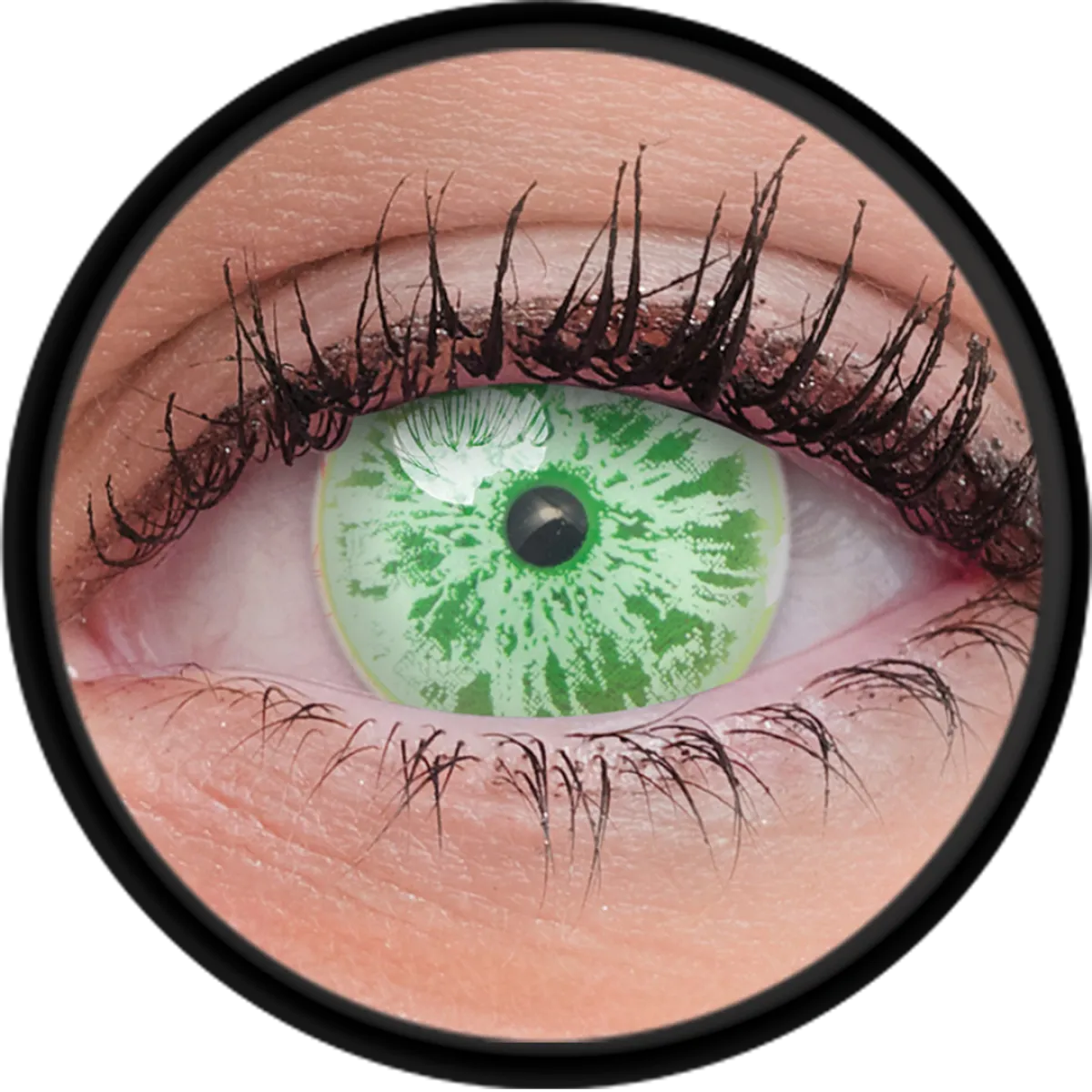 ColourVue Crazy šošovky UV svietiace - Glow Ice Green (2 ks trojmesačné) - nedioptrické