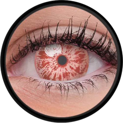 ColourVue Crazy šošovky UV svietiace - Glow Ice Red (2 ks trojmesačné) - nedioptrické