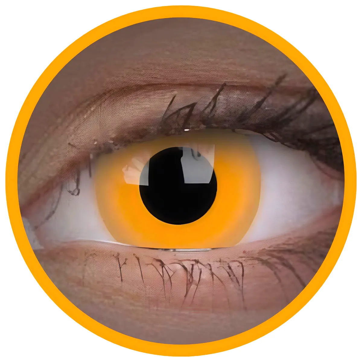 ColourVue Crazy šošovky UV svietiace - Glow Orange (2 ks ročné) - nedioptrické, dopredaj