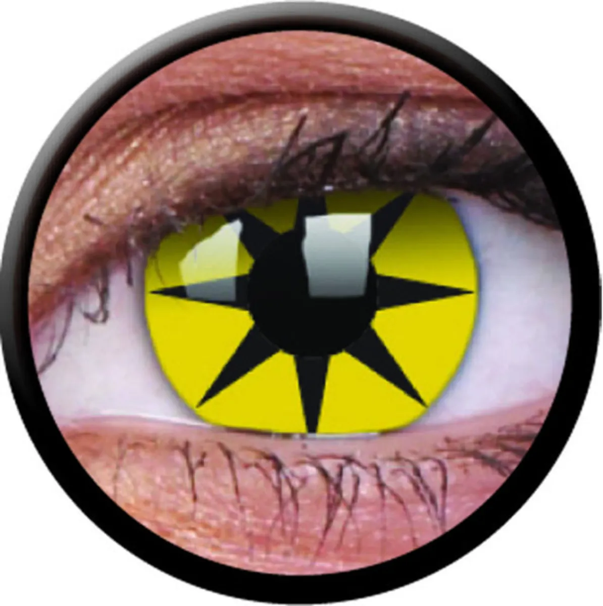 ColourVue Crazy šošovky - Yellow Star (2 ks ročné) - nedioptrické, dopredaj