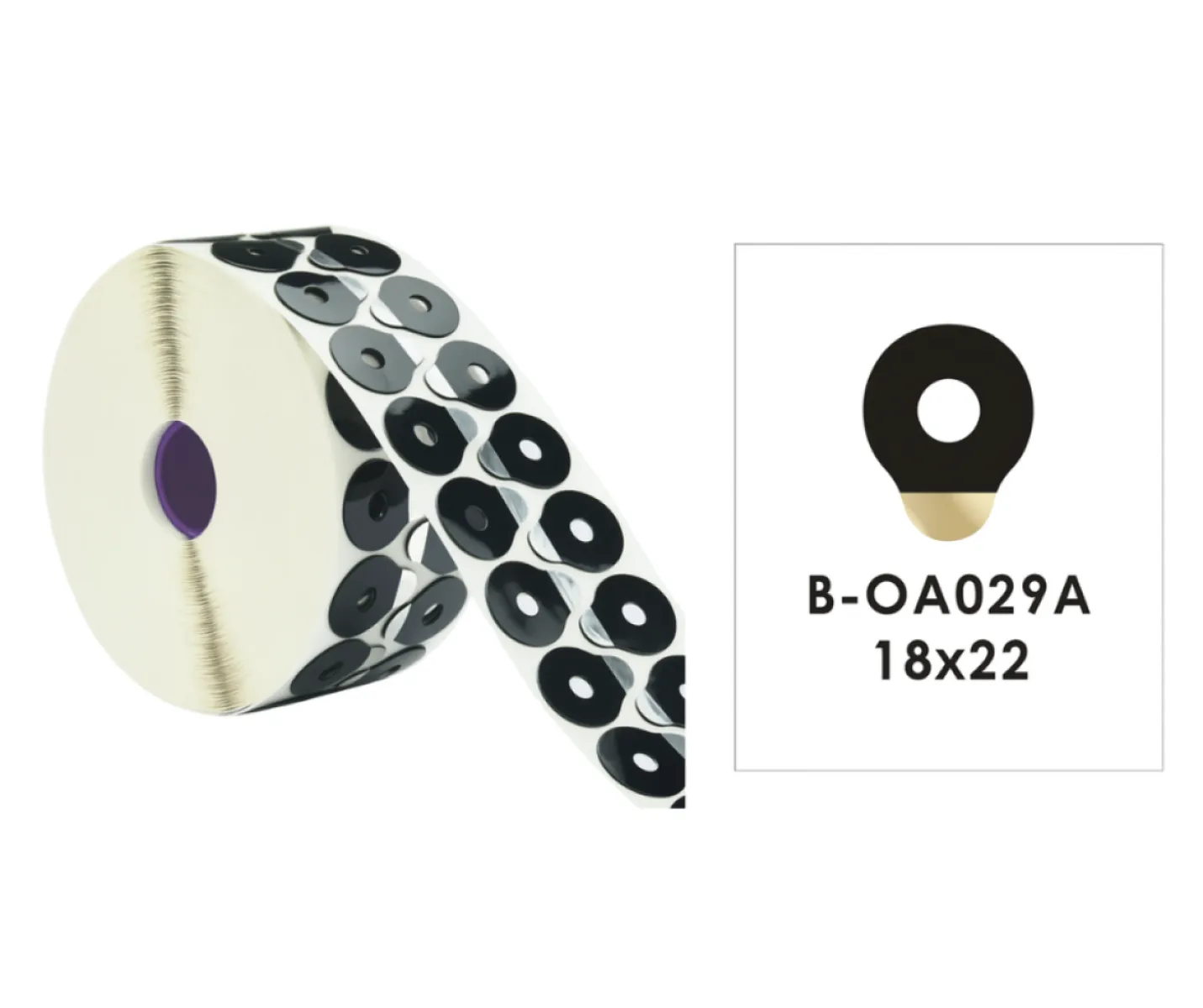 EXTRA silné lepiace podložky – pre automatické brúsky 22 mm x 18 mm, 1000 ks – čierne veľké