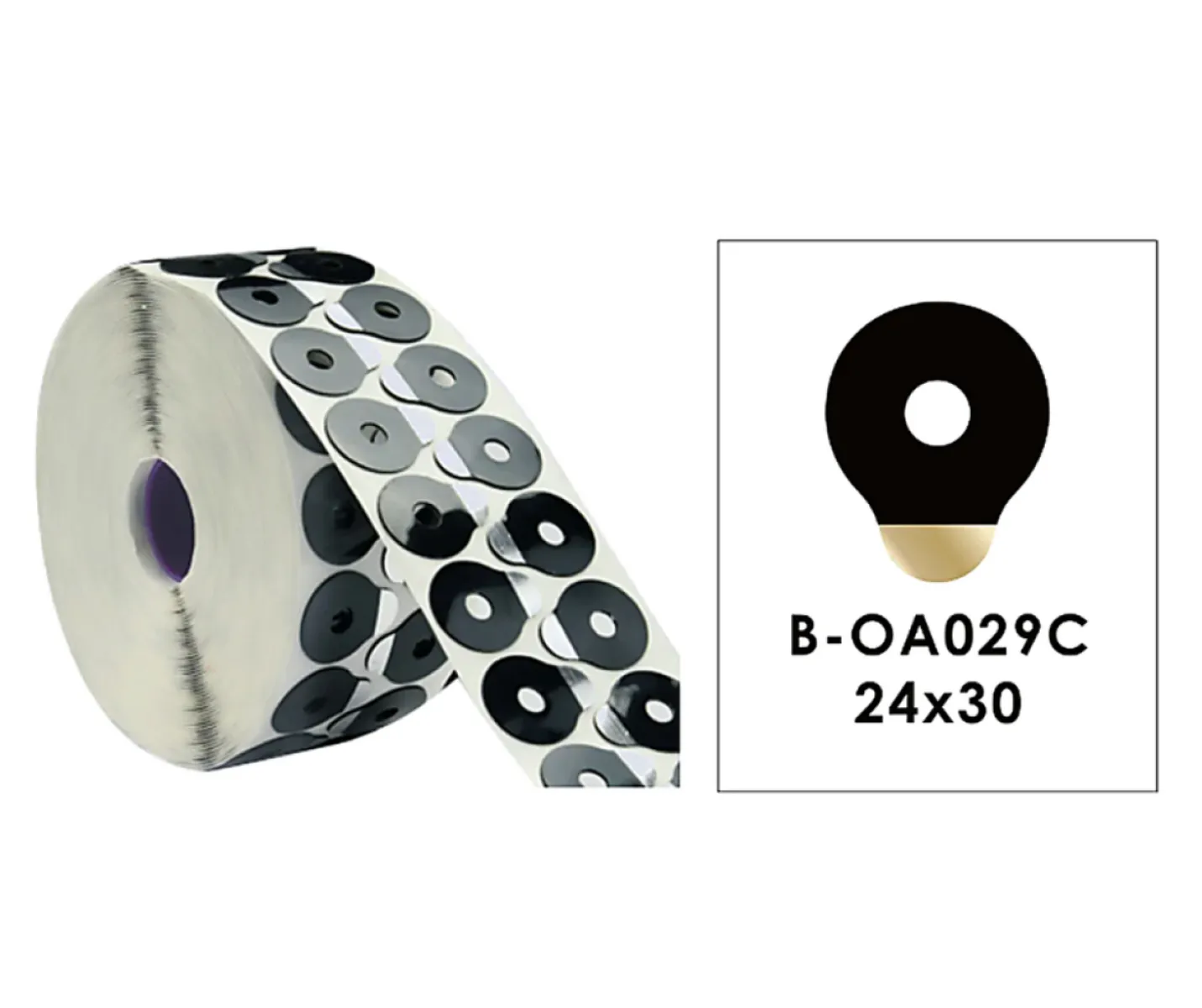 EXTRA silné lepiace podložky - pre automatické brúsky 30 mm x 24 mm, 1000 ks - čierne veľké
